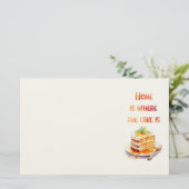 Zoete cake ontwerp briefpapier (Staand voorkant)
