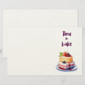 Zoete cake ontwerp  briefpapier (Voorkant / Achterkant)