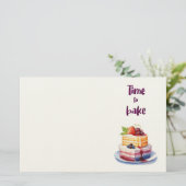 Zoete cake ontwerp  briefpapier (Staand voorkant)