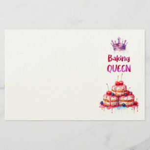 Zoete cake ontwerp briefpapier