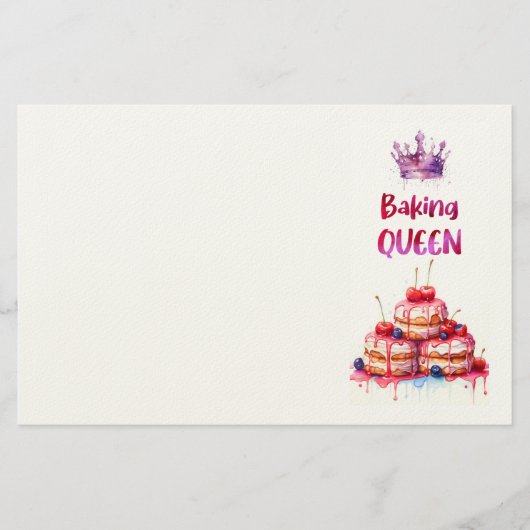 Zoete cake ontwerp briefpapier (Voorkant)