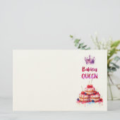 Zoete cake ontwerp briefpapier (Staand voorkant)