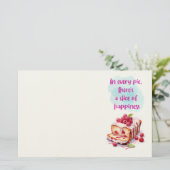 Zoete cake ontwerp briefpapier (Staand voorkant)
