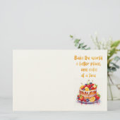 Zoete cake ontwerp briefpapier (Staand voorkant)