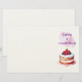 Zoete cake ontwerp briefpapier (Voorkant / Achterkant)