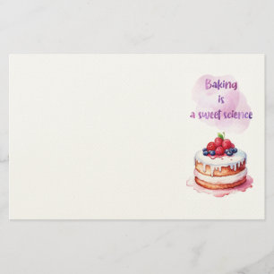 Zoete cake ontwerp  briefpapier