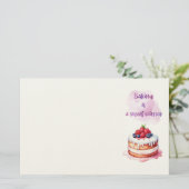 Zoete cake ontwerp briefpapier (Staand voorkant)