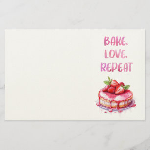 Zoete cake ontwerp briefpapier
