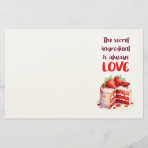 Zoete cake ontwerp briefpapier