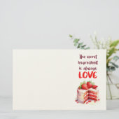 Zoete cake ontwerp briefpapier (Staand voorkant)