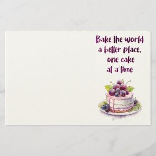 Zoete cake ontwerp briefpapier