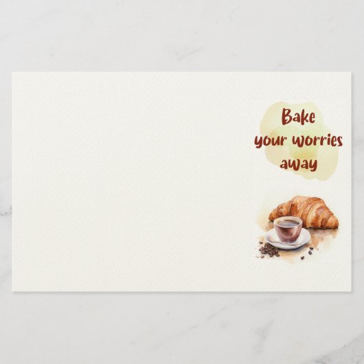 Zoete cake ontwerp briefpapier (Voorkant)
