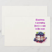 Zoete cake ontwerp briefpapier (Voorkant / Achterkant)