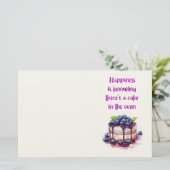 Zoete cake ontwerp briefpapier (Staand voorkant)