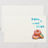 Zoete cake ontwerp briefpapier (Voorkant / Achterkant)