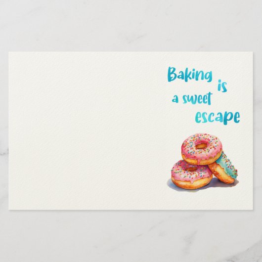 Zoete cake ontwerp briefpapier (Voorkant)