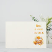 Zoete cake ontwerp  briefpapier (Staand voorkant)