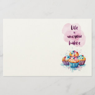 Zoete cake ontwerp briefpapier