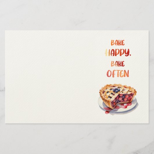 Zoete cake ontwerp briefpapier (Voorkant)