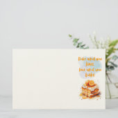 Zoete cake ontwerp briefpapier (Staand voorkant)