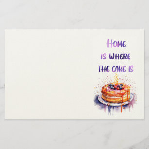 Zoete cake ontwerp briefpapier
