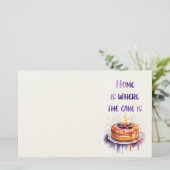 Zoete cake ontwerp briefpapier (Staand voorkant)