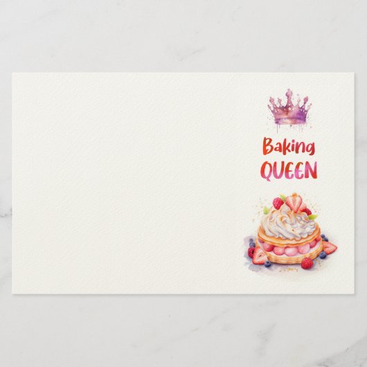 Zoete cake ontwerp briefpapier (Voorkant)