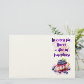 Zoete cake ontwerp briefpapier (Staand voorkant)