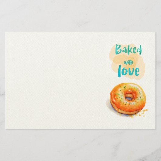 Zoete cake ontwerp briefpapier (Voorkant)