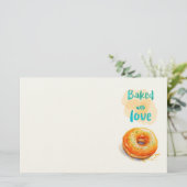 Zoete cake ontwerp briefpapier (Staand voorkant)