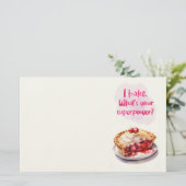 Zoete cake ontwerp  briefpapier (Staand voorkant)