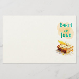 Zoete cake ontwerp briefpapier