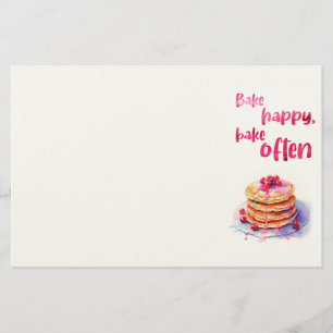 Zoete cake ontwerp briefpapier