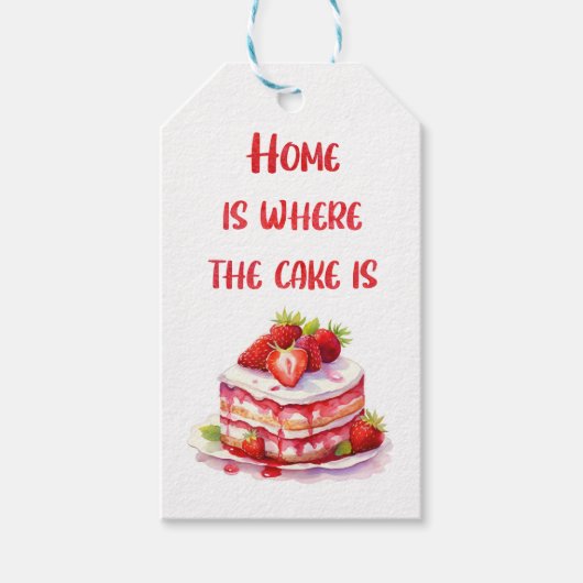 Zoete cake ontwerp  cadeaulabel (Voorkant)