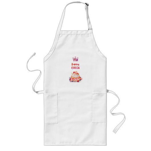 Zoete cake ontwerp lang schort (Voorkant)
