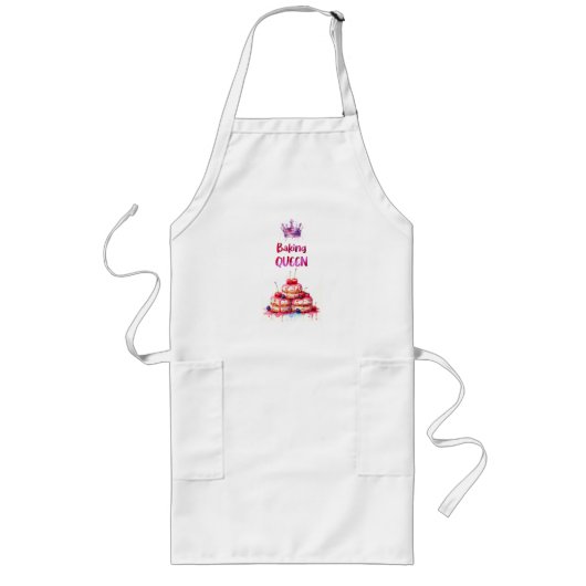 Zoete cake ontwerp lang schort (Voorkant)