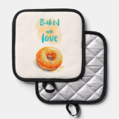 Zoete cake ontwerp pannenlap (Voorkant / Achterkant)