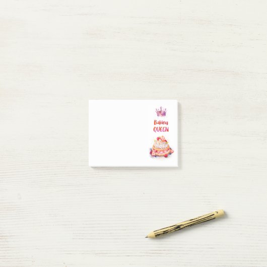 Zoete cake ontwerp  post-it® notes (Op bureau)