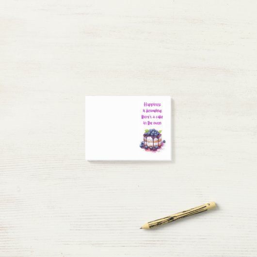 Zoete cake ontwerp post-it® notes (Op bureau)