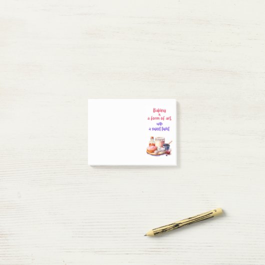 Zoete cake ontwerp post-it® notes (Op bureau)