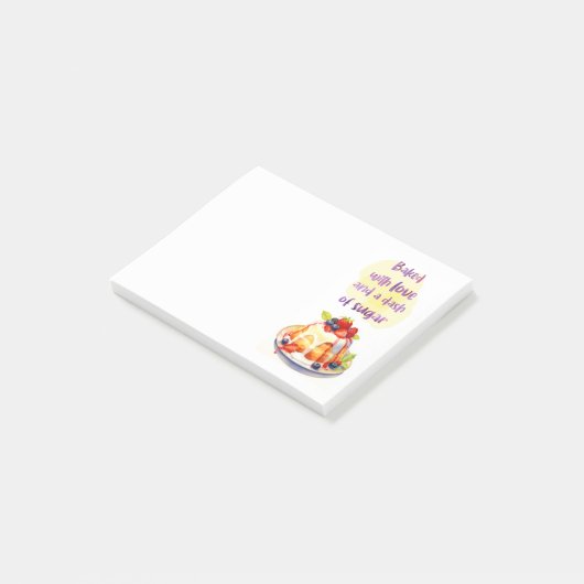 Zoete cake ontwerp post-it® notes (Schuin)