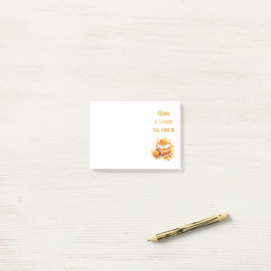 Zoete cake ontwerp post-it® notes (Op bureau)