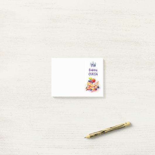Zoete cake ontwerp post-it® notes (Op bureau)