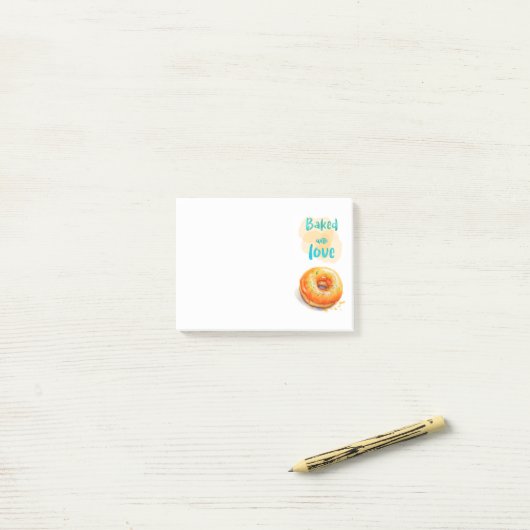 Zoete cake ontwerp post-it® notes (Op bureau)