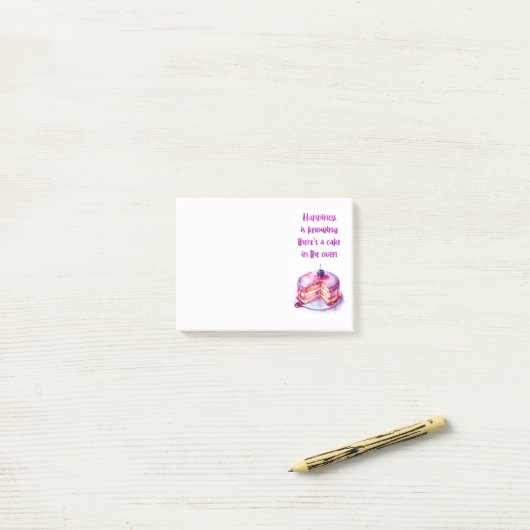 Zoete cake ontwerp post-it® notes (Op bureau)