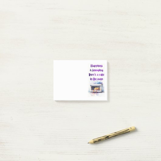 Zoete cake ontwerp post-it® notes (Op bureau)