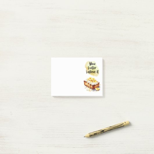 Zoete cake ontwerp post-it® notes (Op bureau)
