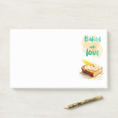 Zoete cake ontwerp  post-it® notes (Op bureau)