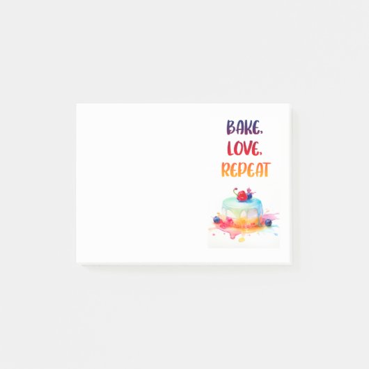 Zoete cake ontwerp post-it® notes (Voorkant)