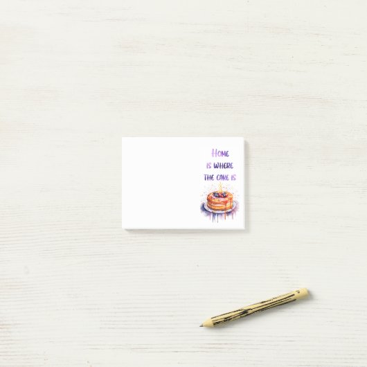 Zoete cake ontwerp post-it® notes (Op bureau)